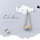 Wall Mounted Key Holder Creative Star Moon Cloud Shape Nail Free 4 Hooks Ba M5I5