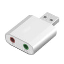 External Stereo Audio Sound Card Usb To 3.5Mm Jack Aux Headset Adapter Repl P2H6