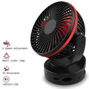 Portable Desk Fan with 4 Speed Adjustable USB Rechargeable Battery Powered
