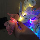 Solar Powered 12LED Butterfly Fairy String Light Lamp Outdoor Garden Decoration