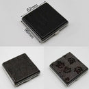 Stainless Steel Cigarette Case Cigar Tobacco Pocket Box Leather Pouch Hol Dswy