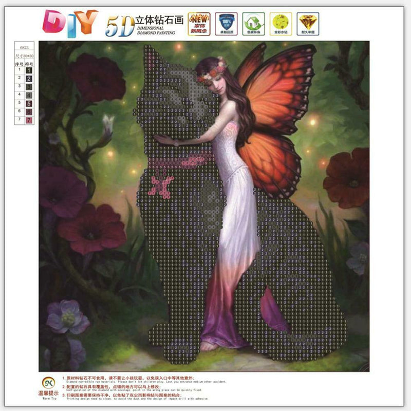 Beauty Cat 5D Diamond Painting Embroidery DIY Cross Stitch Home Decor Gifts
