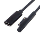 0.2M Female USB-C Charging Cable for Surface Pro 6/5/4/3 Surface Laptop 1/2 Y8U6