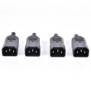 4X IEC C14 Male Inline Chassis Socket Plug Rewireable Mains Power Connector 3CAU