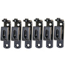 Set of 6 Black Electric Guitar Accs Single Individual Bridge Saddles Screws