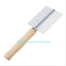 Pet Dog Cat Stainless Steel Row Teeth Brush Grooming Hair Comb Rake Trimmer Tool