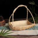 Fruit Plate Bamboo Root Handle Creative Bamboo Root Boat Fruit Basket Compr