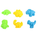 6pcs Mini Dinosaur Sand Molds Beach Building Toys Kids Fun Activity Toys