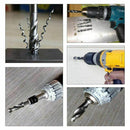 8pcs HSS Countersink Tap Drill Bit Set, Combination Hex Shank Titanium Scre