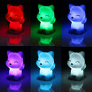 1x Fox Shape LED Night Light Changing Colors Home Desktop Lamp Bedside Deco Q2G4