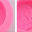 2pcs Sun Moon Face Silicone Cake Chocolate Mould Fondant Soap Mold Craft