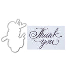 Silicone Thank You Stamp+Metal Cutting Dies Stencil Frame Scrapbook Album