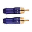 2PCS Universal Audio Video Cable RCA Plug TV Cable Adapter Connector Blue