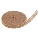 11yd 15mm Width Natural Burlap Lace Ribbon for Crafts Straw Hat Sewing Weaving
