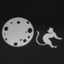 Round Cat Metal Cutting Dies Stencil DIY Scrapbooking Embossing Paper Craft