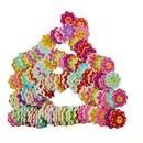 150pcs Mixed Daisy Flower Wooden Decorative Buttons for Decoration 20mm 25mm
