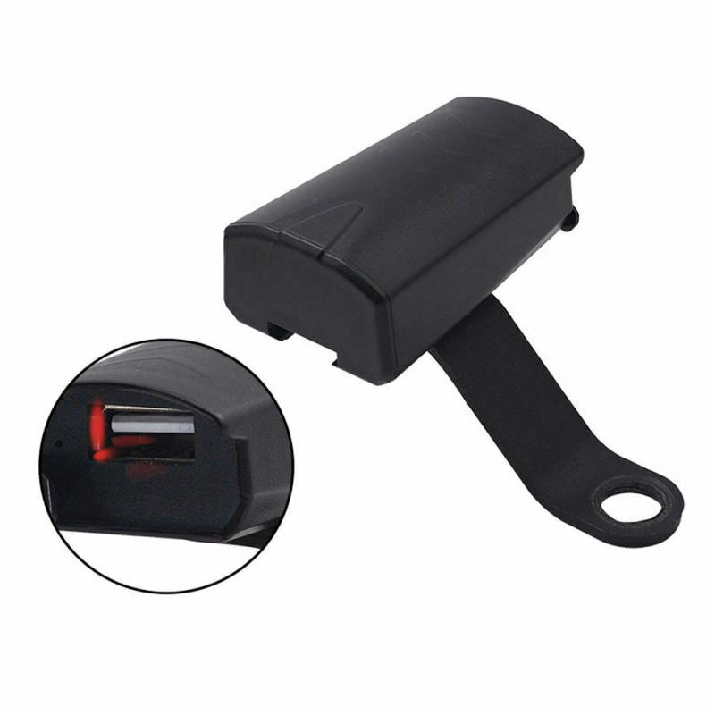 2PCS Motorcycle Rearview Mirror Waterproof Mobile Phone Charger USB Indicator