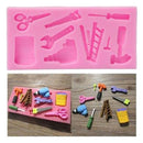 silicone cake fondant mold topper hammer spanner tools diy baking mou ME