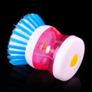Kitchen Wash Brush Tool Pan Pot Dish Bowl Palm Cleaning Scrubber Soap Dispense