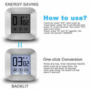 Touch screen digital kitchen timer smart large screen LCD display backlight M3U5
