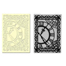 1pc Clock Plastic Embossing Folder Template For Scrapbooking DIY Photo