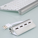 for iMac MacBooks PC 4 Ports Aluminum USB2.0 Hub Super HIgh Speed Adapter Cable