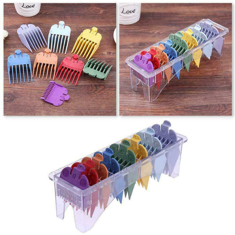 8pcs/Set Cutting Hair Clipper Premium Guides Combs Universal Color Metal E8M2