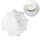 6PCS PVC Placemat for Dining Table Hollow Pad Coaster Pads Table Bowl Mats