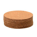 Set of 10 Cork Bar Drink Coasters - Absorbent and Reusable - 90mm, 5mm Thic