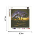 5D DIY Full Drill Diamond Painting Moon Tree Cross Stitch Embroidery Kit