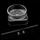 2Pcs Aquarium Fish Tank Glass Shrimp Food Dish with Acrylic Feeding Tube 40cm