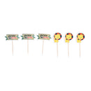 24pcs Animal Cake Toppers Jungle Safari Party Cupcake Birthday DecorationB Nw