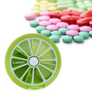 7 Sub Grid Round Fruit Shape Weekly Health Care Medicine Pill Box Organizer