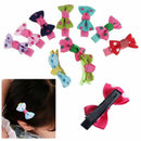 10 x Toddler Cute Girl Hair Clip Ribbon Bow Baby Kids Satin Bowknot Headban S6B8