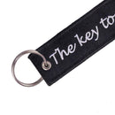 Embroidery Motorcycle Key Tag The Key to My Heart Key Chain Gift New E0R1 N B0B0