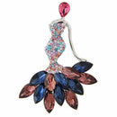 Elegant Mermaid Brooch Bling Crystal Diamond Rhinestone Sparkling Charm Dec