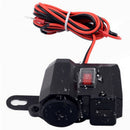 New Motorcycle Cigarette Lighter Socket Outlet Dual USB Charger LED Voltmeter