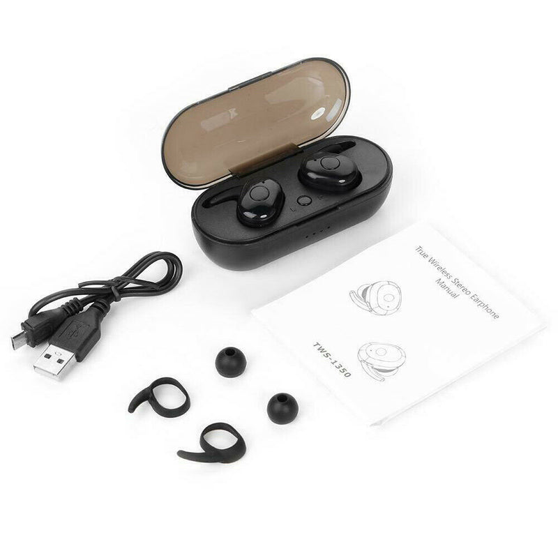 B1 Wireless Bluetooth Mini Earphones TWS Music Sports Headphones (Black) A