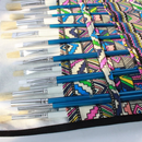 Artist Paint Brushes Storage Case Roll Up Pen Holder Canvas Bag Organizer