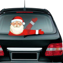 Christmas Car Rear Windshield Wiper Stickers Decals (Yellow Beard Santa)