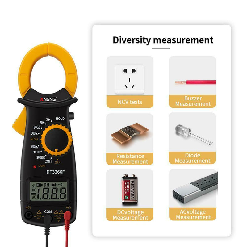 Digital Amper Clamp Meter Multimeter NCV Current Clamp Pincers Voltmeter