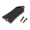 Electric Guitar Truss Rod Cover Bell-shaped with Screws, Black