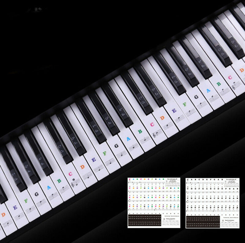 Keyboard Piano Multicolor Removable Piano and Keyboard Stickers for 49 61 76 N3C