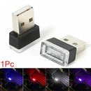 1PC Flexible Mini USB LED Light Colorful Lamp For Car Atmosphere Lamp BrightJ Ew