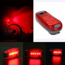 5 LED Bike Taillight Safety Warning Rear Lamp Backpack Running Lights(Red)