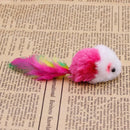 2x Small Soft Plush False Mouse Cat Pet Toys Colorful Feather Pet Playing Toys D