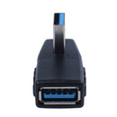 Right Angle USB 3.0 A Male to Female M/F Plug Adapter Connector Black D9B3