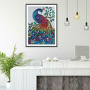5D DIY Special Shaped Diamond Painting Peafowl Cross Stitch Kit Home Decor