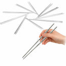 5 Pairs Portable Stainless Steel Chopsticks Chinese Food Necessary Chopsticks