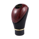 Universal Faux Leather Wood Manual Stick Gear Shift Knob Head Cover Black